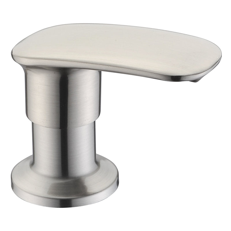 Brushed Nickel Built-in Kitchen Sink Soap Dispenser - 17OZ Stainless Steel Countertop Pump, Durable Zinc Alloy Nozzle for Kitchen Sink Brushed Nickel