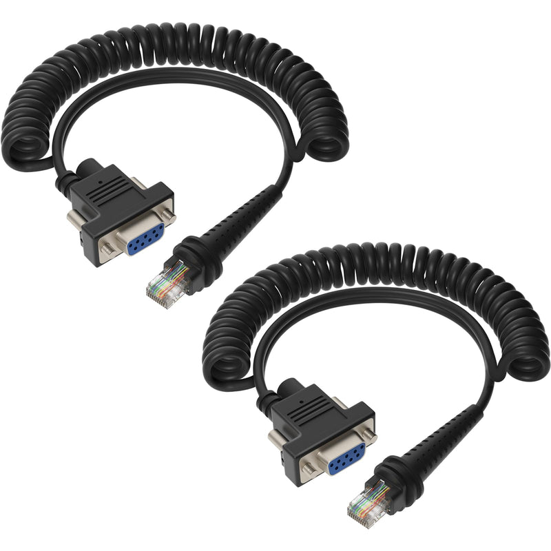 16ft Barcode Scanner Cable RJ45 RS232 to RJ45 for Honeywell 1900 Cable 1200G 1202G 1250G 1280i 1300G 1400G 1450G 1452G 1470G 1900GHD 1900GSR 1902GHD 1902GSR 1950GHD 1980i 1472G Power Cord (2) 2