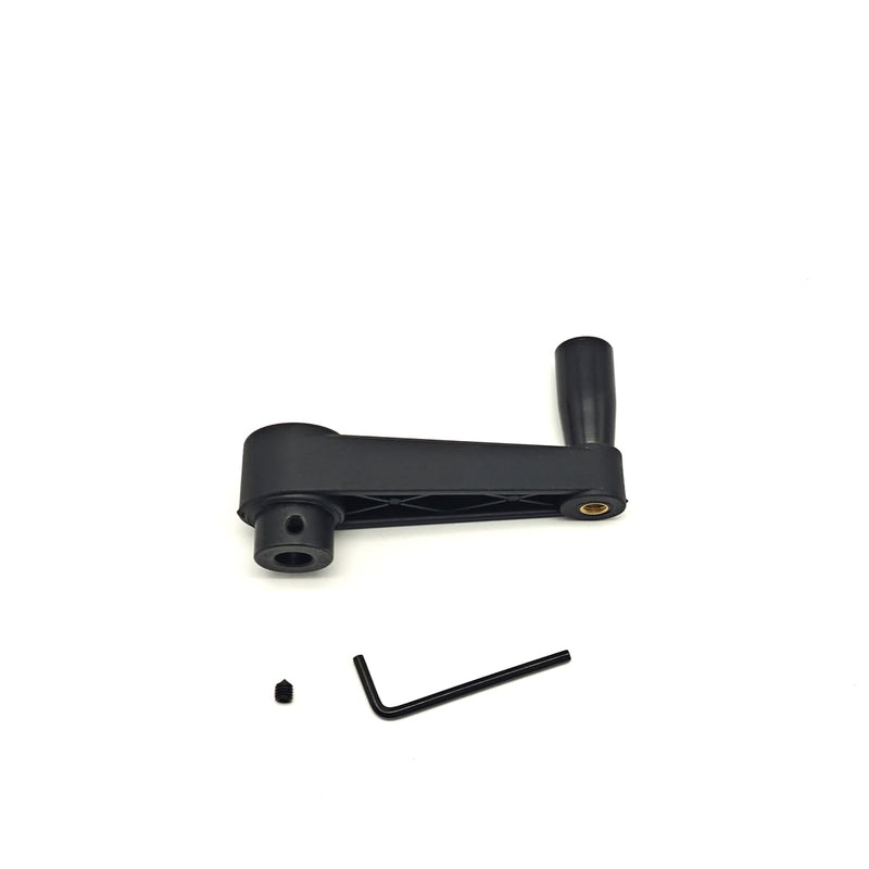 [Australia - AusPower] - 3.15"" Nylon Crank Handle Drill Press Revolving Handle with Round or Square Installation Hole Smooth 360 Degree Operation for Industry Lathe Milling Grinding Machine (Round Hole 10x80), Black Round Hole 10x80 