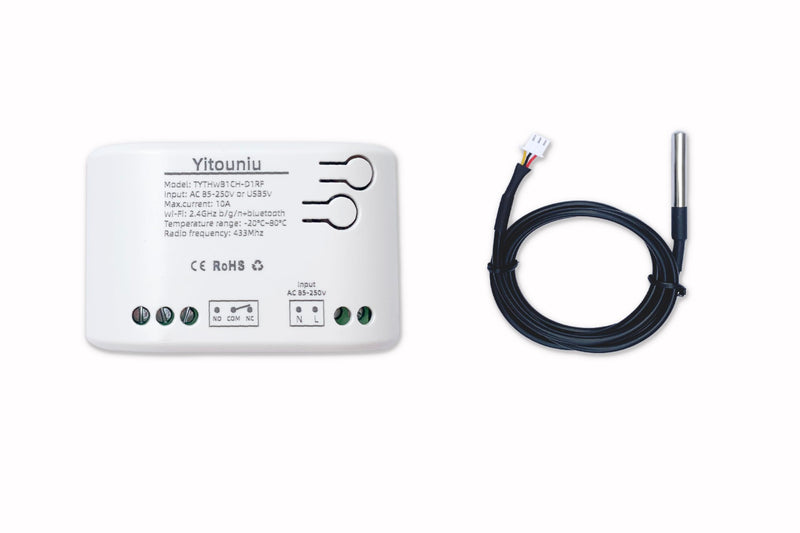 [Australia - AusPower] - Tuya WiFi Intelligent Temperature Sensor | 85-250V Dry Contact Relay | Monitoring Intelligent Module | Device Sharing | Compatible with Alexa Google 