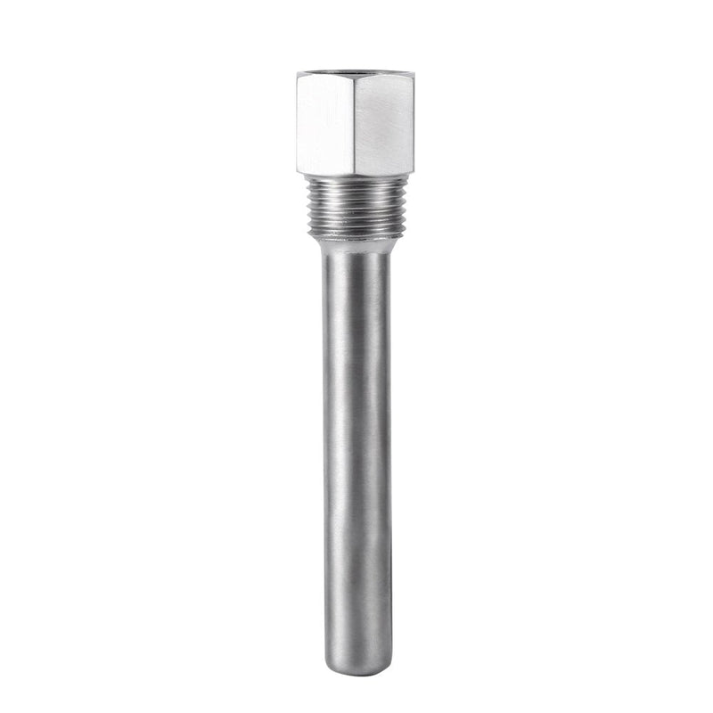 [Australia - AusPower] - Stainless Steel Thermowell, 1/2" NPT Threads Temperature Sensors Protection Kettle Thermometer Kit for Temperature Monitoring in Industry or Home 