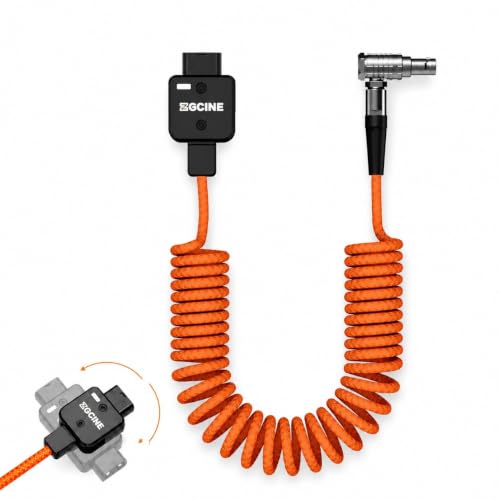 ZGCINE DT-LM D-Tap to LM 2-Pin Male Coiled Power Cable for RED/for ARRI