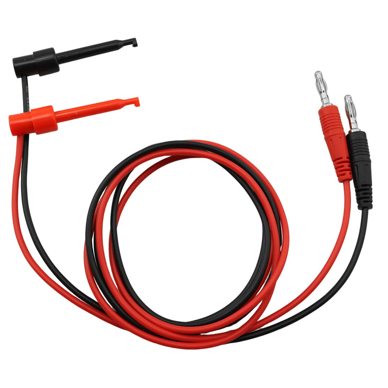 [Australia - AusPower] - 2PCS Banana Plug Test Hook Clip 4mm with Copper Lead Wire Soft Cable Wire Multimeter Electrical Testing Applied in Laboratories Schools Automotive Maintenance Industrial Electrical 