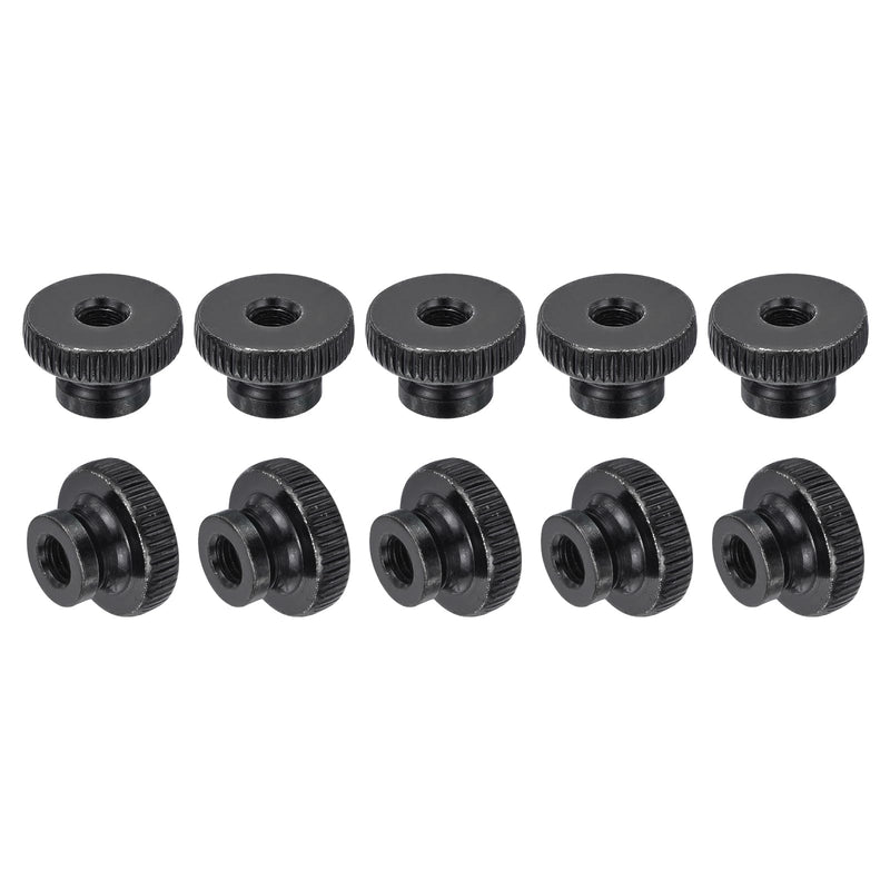 [Australia - AusPower] - uxcell Knurled Thumb Nuts, 15Pcs M6 x 20 x 12mm Carbon Steel Knurled Nut, Adjusting Round Knobs Fasteners Nuts for 3D Printer Parts, Black 15 
