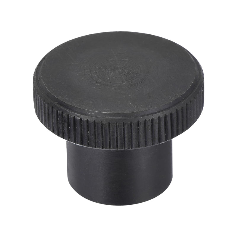 [Australia - AusPower] - uxcell 1/4"-20 Knurled Thumb Nuts, 1Pcs Carbon Steel High Head Female Threaded Round Grip Knob Locking Nuts Fasteners Nuts, Black 