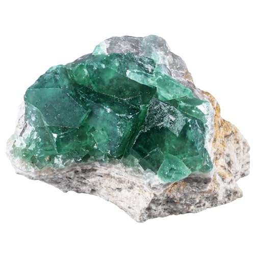 Rockcloud Natural Fluorite Crystal Geode Cluster Irregular Mineral 0.22 lb 0.22-0.44 lb