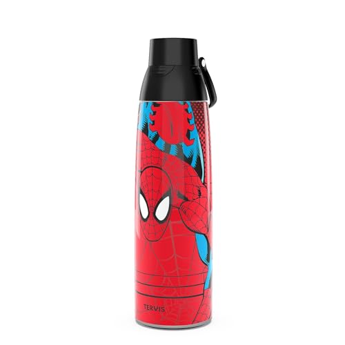 Tervis Venture Water Bottle Marvel - Spider Man Spidey Web Crawler Triple Insulated Tumbler Travel Cup Keeps Drinks Cold & Hot, 36oz, Stainless Steel Multicolor
