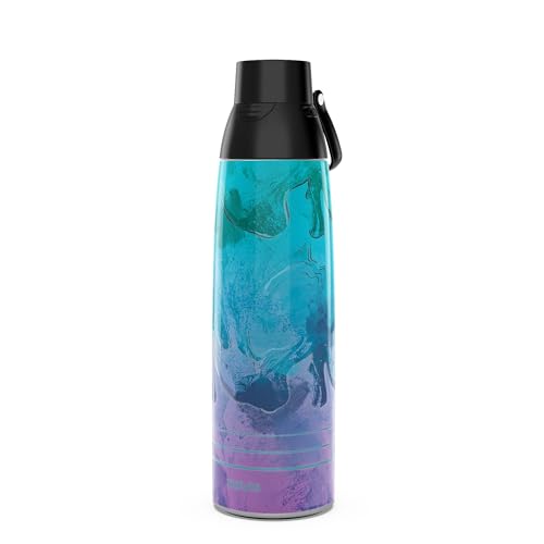 Tervis Venture Water Bottle Aurora Wave Triple Insulated Tumbler Travel Cup Keeps Drinks Cold & Hot, 36oz, Stainless Steel