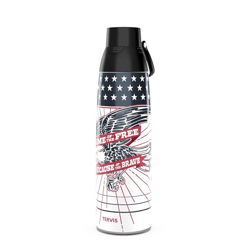Tervis Venture Water Bottle Americana - Liberty Valor Triple Insulated Tumbler Travel Cup Keeps Drinks Cold & Hot, 36oz, Stainless Steel