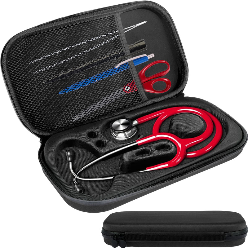 [Australia - AusPower] - Stethoscope Case Bag,Shockproof Stethoscope Carrying Case, Portable Lightweight Stethoscope Storage Bag for Nurses Doctors Travel Black 