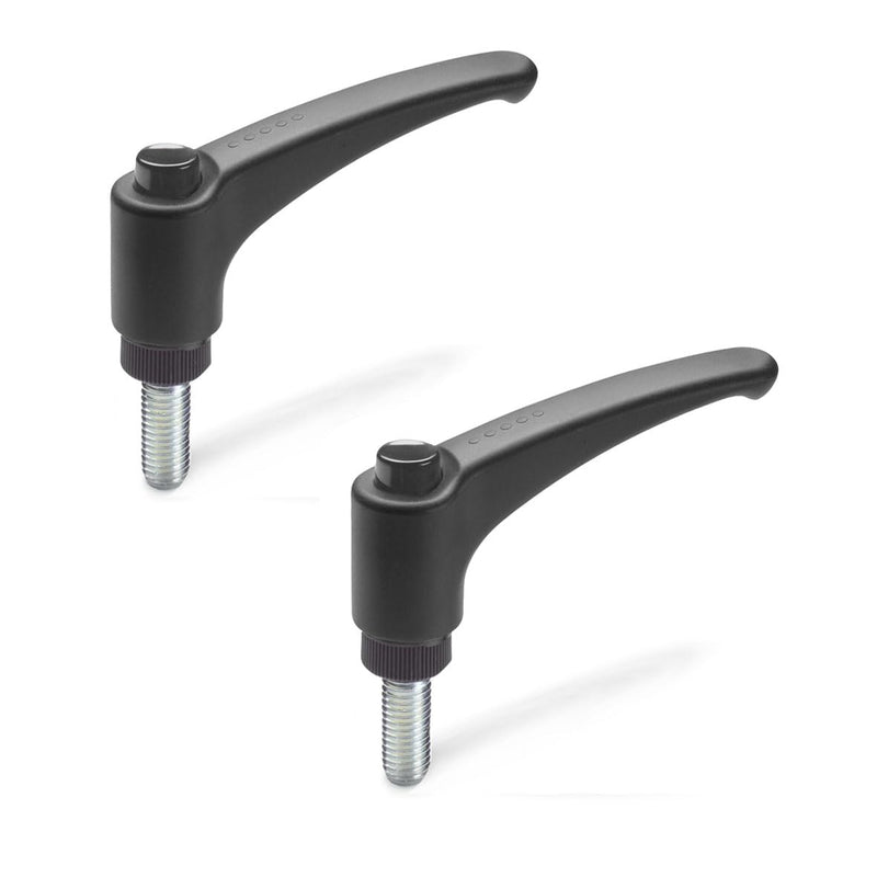 Ganter standard elements | Pack of 2 clamping levers plastic, screw steel | GN 603-78-M8-20-DSG | thread M8x20 M8x20