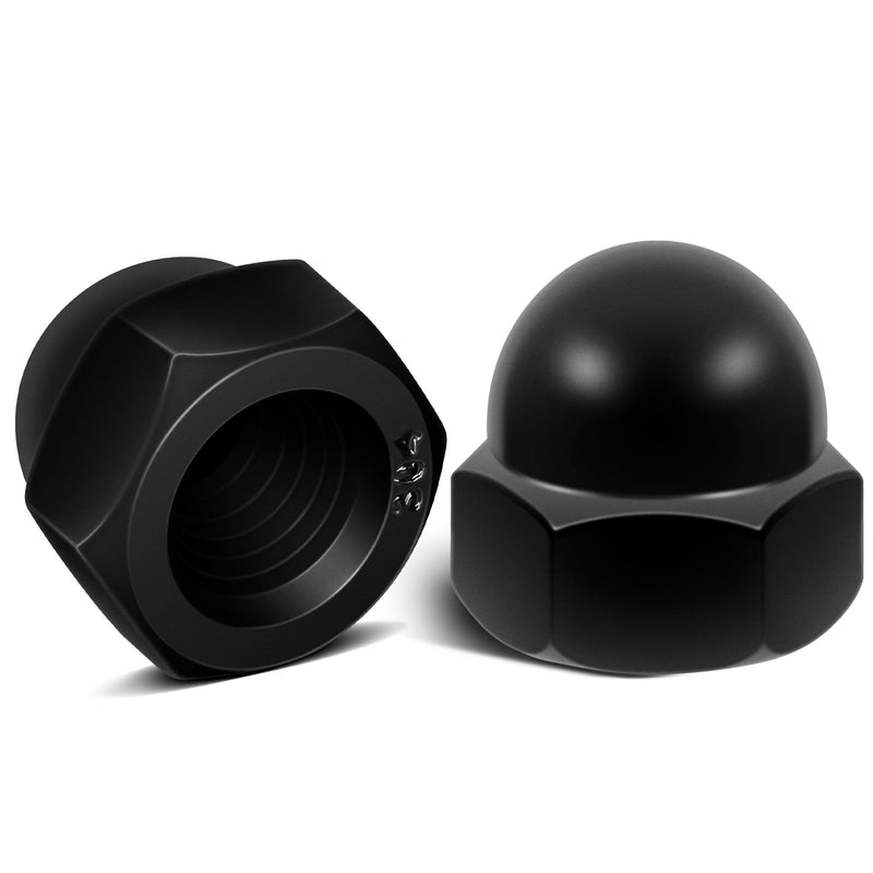 [Australia - AusPower] - M4 Acorn Cap Nuts, 304 Stainless Steel 18-8, Black Finish, 50 PCS M4-0.7 
