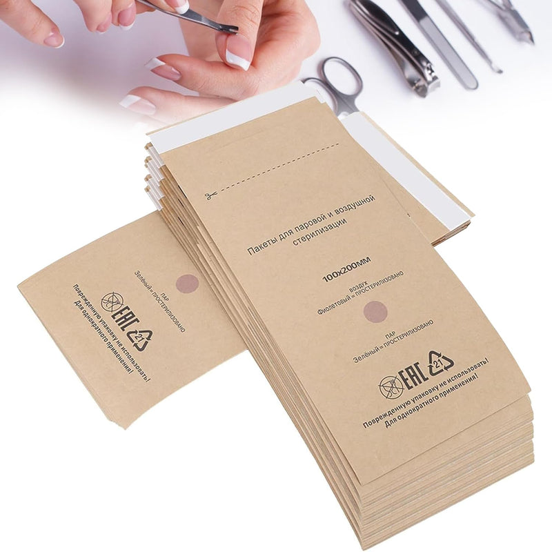 50pcs Sterilisation Bags, Dental Self-Sealing Bags | Disposable sterilisation bag, 100 x 200 mm