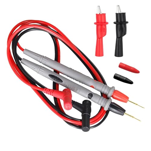 Heavy-Duty Multimeter Test Lead, 1 m, 1000 V, 20 A, Test Cable Set with Measuring Tips, Flexible Test Leads