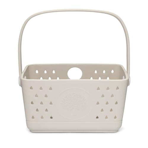 Parker Baby Co. Quick-Dry Bath Caddy Organizer with Handle - Snow, Regular