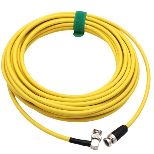 12G 4K 60p SDI Coaxial Video Cable Male BNC to Right Angle Male BNC Canare LV-61S for Sony FS7 FX9 FX6 RED ARRI Camera Atomos Monitor 5M Yellow