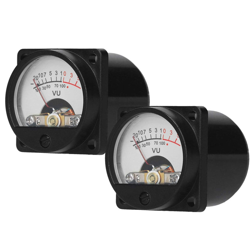[Australia - AusPower] - Panel VU Meter,VU Meter 2 Pcs Panel VU Meters Warm Back Light Analog DB Sound Level Indicator Recording & Audio Level Amp with Driver Board 