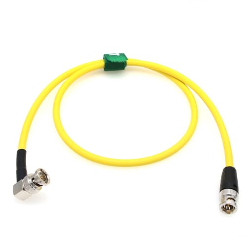 12G 4K 30p Raw SDI Coaxial Video Cable BNC to BNC for Atomos Ninja V SmallHD Cine 13 Canon C300 Sony FX9 Camera Monitor Flexible Shielded Yellow 3M