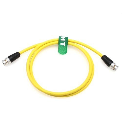 12G 4K SDI BNC Cable for Canon C400 C500 C300 V-Raptor Camera Ninja V SmallHD Portkeys Monitor Teradek Hollyland Vaxis, Yellow Canare 75 Ohm 50cm