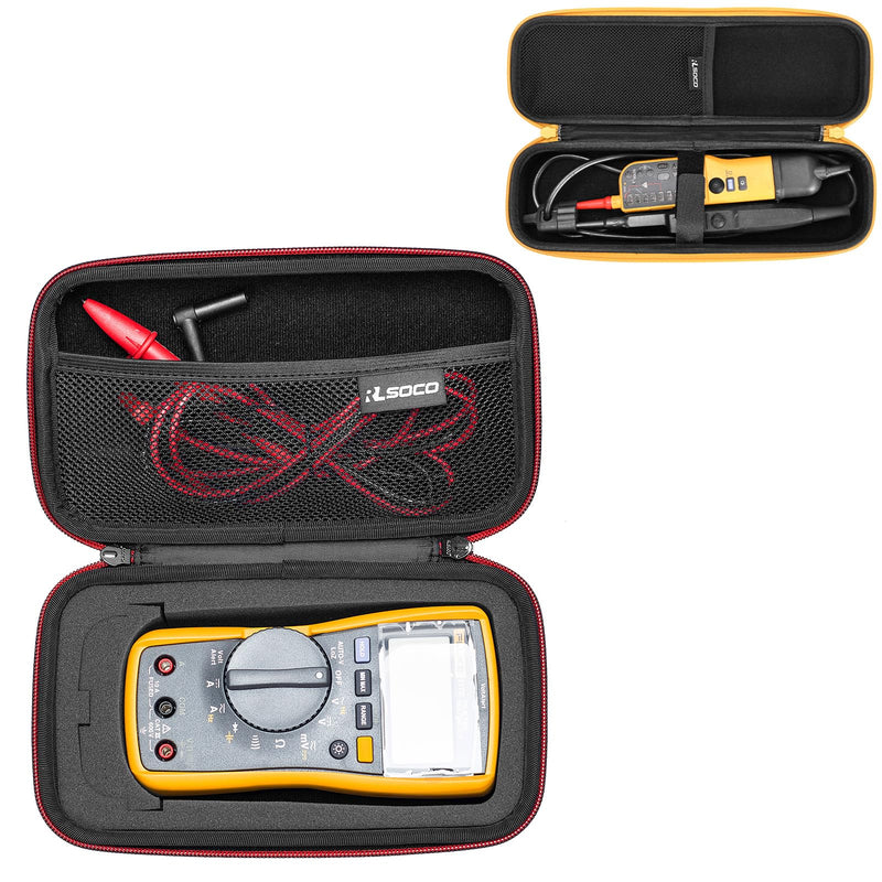 [Australia - AusPower] - RLSOCO Hard Case for Fluke 117/115/116/114/113/177/178/179/233 Digital Multimeter+Fluke T90/T110/T130/T150 Voltage（Case Only） 