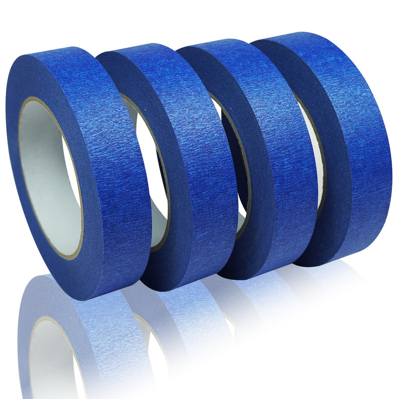 [Australia - AusPower] - Painters Tape 1 Inch Wide, 4-Pack Blue Tape for General Purpose Use, 1 Inch X 55 Yards X 4 Rolls, 220 Yards in Total 