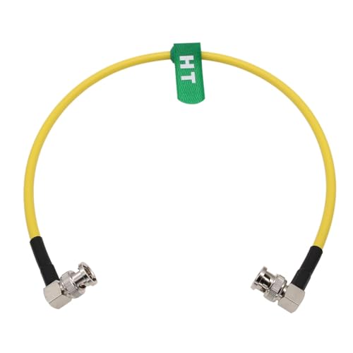 12G 4K SDI BNC Cable for Sony Canon Komodo Alexa LF Camera SmallHD Feelworld Monitor Teradek Hollyland Video Transmitter Receiver, Yellow Coaxial 75 Ohm 50cm