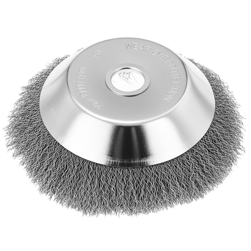 QWORK® Weed Brush, 200 x 25.4 mm Wild Herb Brush, Wire Brush for Grass Trimmer, Brush Cutter, Grass Trimmer