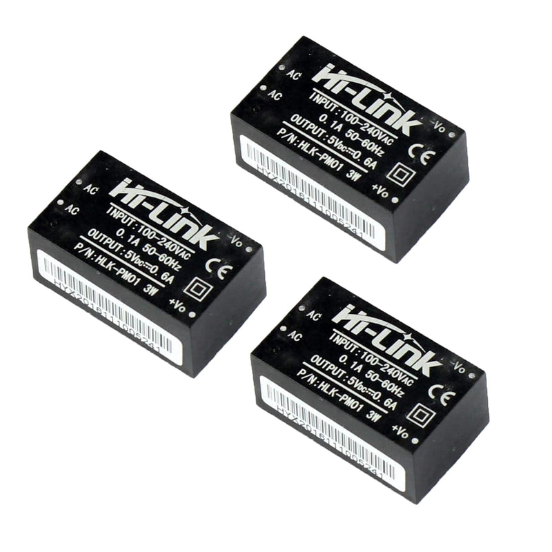 HLK-PM01 AC DC 220V to 5V Household Power Supply Module, Mini Power Supply, Pack of 3 | Power supply module, HLK-PM01 AC DC 220V to 5V power supply module