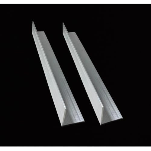 DIYDIYSHOP 16-inch aluminum angle stock, 2 x 2 x 1/8-inch 6061-T6 mill angles, 2-piece set