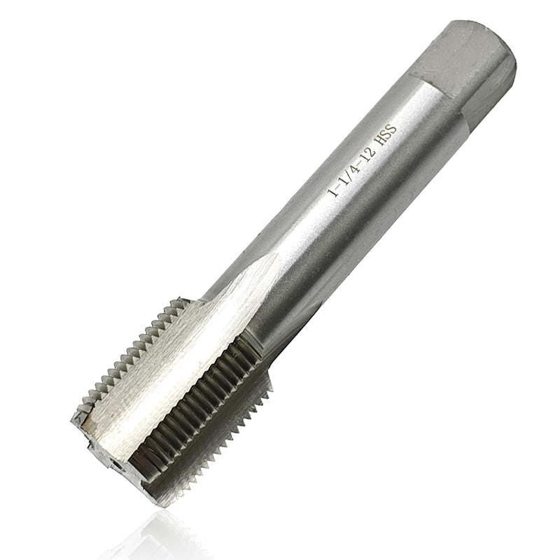 1 1/4"-12 Tap UNF Right Hand Straight Flute Thread Tap Machine Tap 1-1/4"-12 TPI Nominal Diameter 1 1/4" Thread Per Inch 12 Fin Thread Tapping Thread High Speed Steel HSS 2B 1-1/4"-12 Right Hand Tap