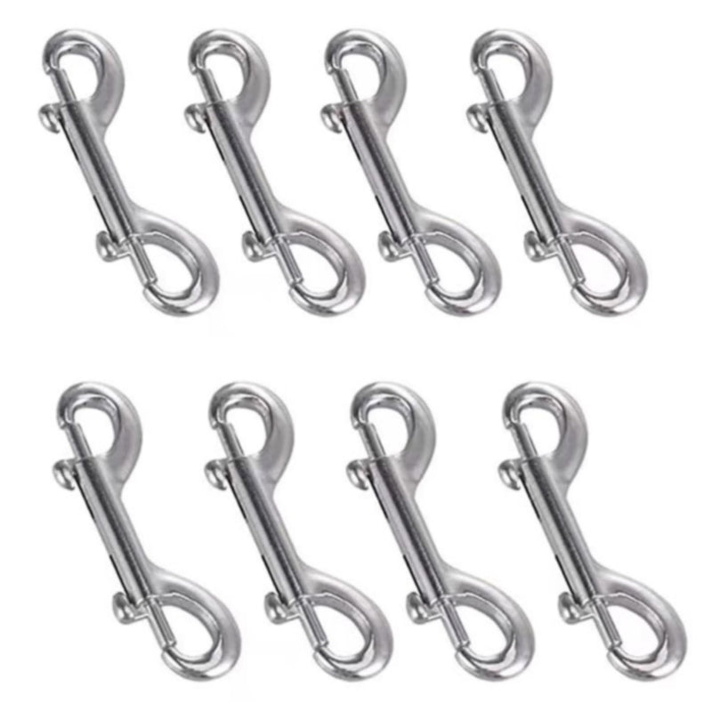 [Australia - AusPower] - Double Ended Bolt snap Hook, Heavy Duty,3.5-inch,Multifunctional zinc Alloy Buckle for pet Belt/Key Chain/Flag/Clothesline/Hammock (8pcs) 3.5IN 