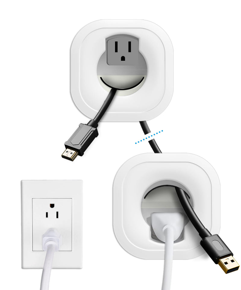 in Wall Cable Management Kit for TV – Hide Power & HDMI Wires, 3” Hole Saw | In-wall TV cable management kit hides power & HDMI wires, includes 3” hole saw for easy DIY installation