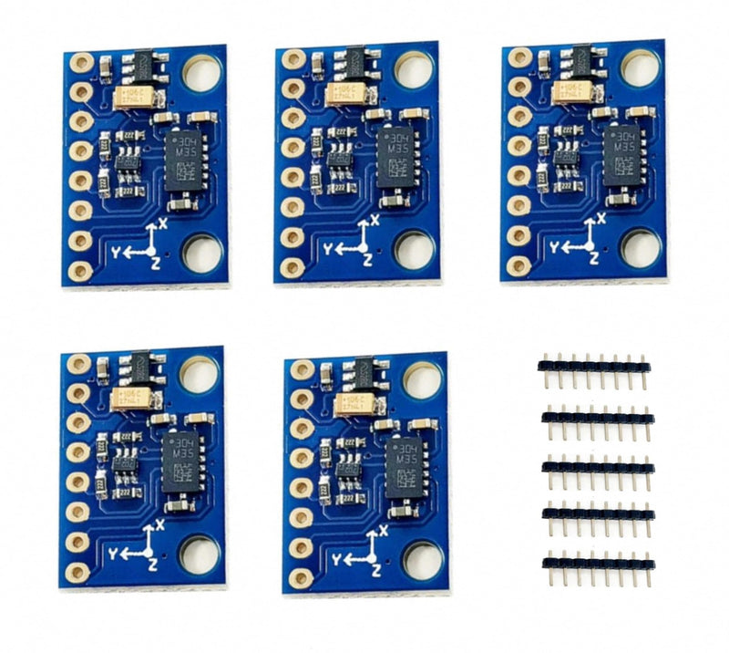 [Australia - AusPower] - 5pcs GY-511 LSM303DLHC 3-axis Compass Acceleration Sensor Module, e-Compass 3 Axis Accelerometer, 3 Axis Magnetometer Module Sensor 
