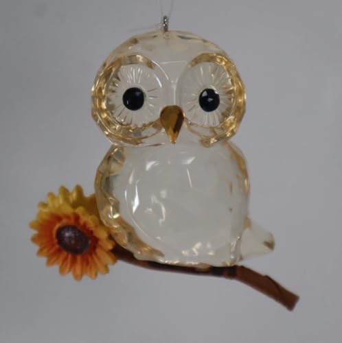 Ganz Sunflower Owl Hanging Ornament, 3.25-inch Width, Holiday Decor, ACRYF-153