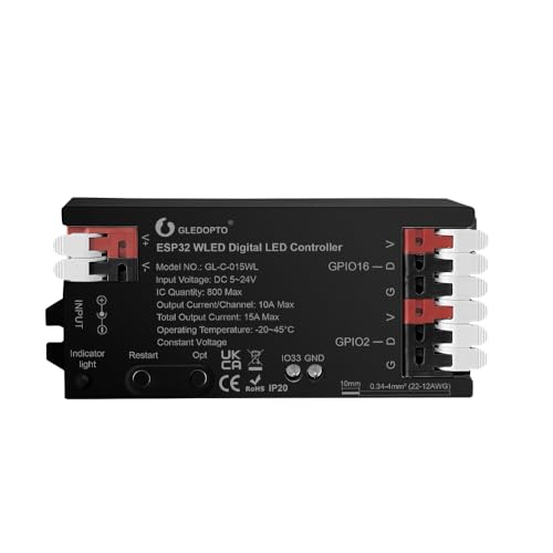 GLEDOPTO WLED Controller Digital Addressable LED Stripe WS2811, WS2812B, SK6812, WS 2801 APA 012, APA104 (WLED Gen. 2) WLED Gen. 2 UK