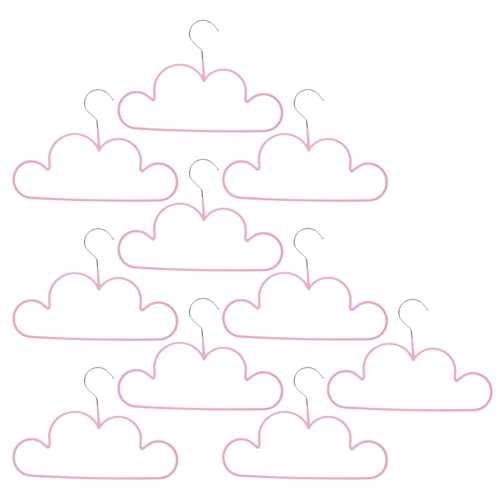 Cloud Shape Hangers 10 Pack Non Slip Clothes Hangers for Drying Wet Clothes Heavy Duty Metal Hanger for Kids Closet Space Saving Organizer 11.73 X 8.07 X 0.15 in