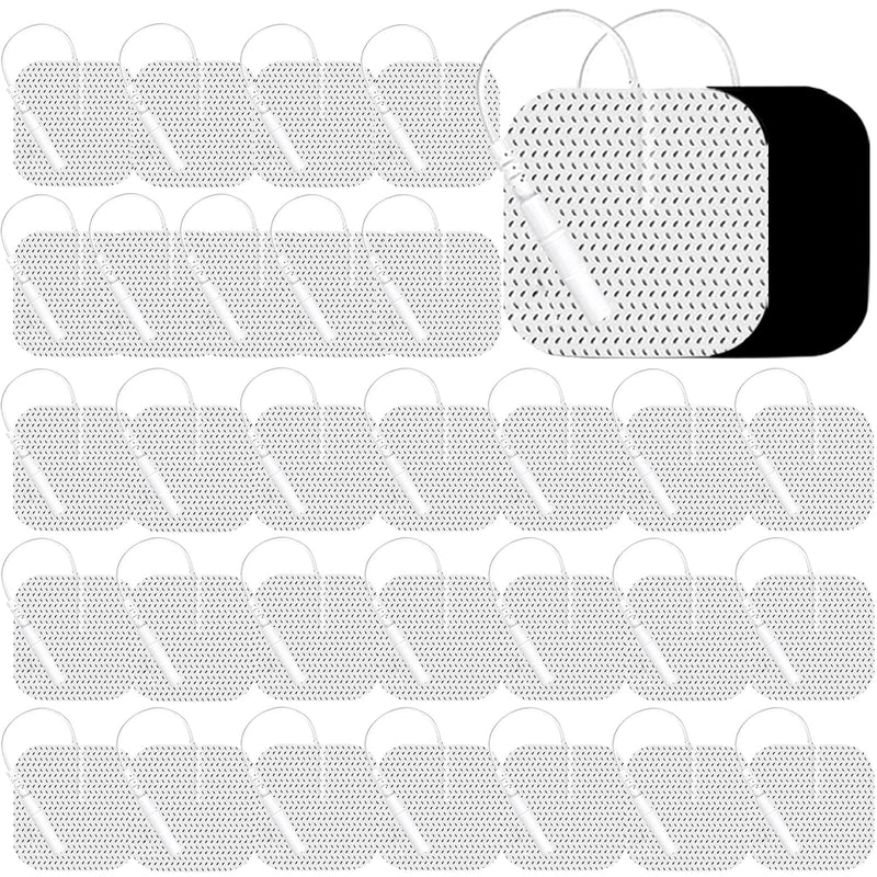 [Australia - AusPower] - Tens Unit Electrode Pads 32Pcs 2x2" Upgraded Reusable Tens Unit Pads Replacement Compatible with TENS 7000, AUVON, NURSAL, Etekcity, Nicwell Care, TENKER, HealthmateForever TENS 2x2",32Pcs 