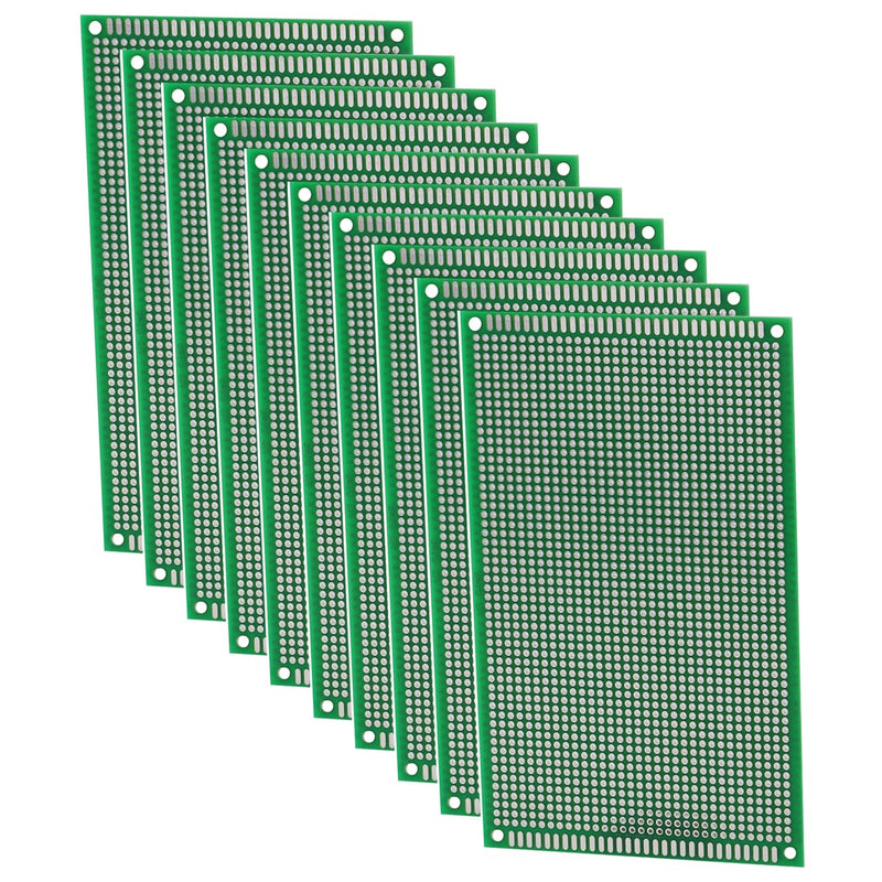 Universal Board Double Sided PCB Universal Circuit Board Hole Grid Board PCB 9x15cm Prototype Kits PCB Board (Pack of 10) 10PCS 9X15CM