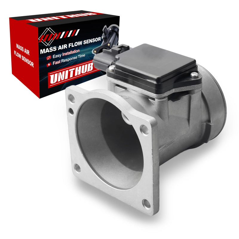 MAF Mass Air Flow Sensor Meter w/Aluminum Housing F67F12B579BA 749526 Compatible for Ford Ranger Taurus Escort Compatible for Mazda 626 Compatible for Mercury Sable 1995-2002