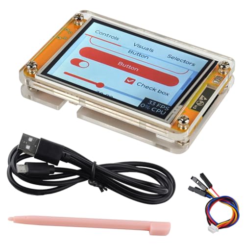 DIYmalls 2.8 Inch ESP32-2432S028R ESP32 Display Resistive Touchscreen 240x320 TFT LCD Module ESP 32 Development Board + Acrylic Housing for Arduino IDE