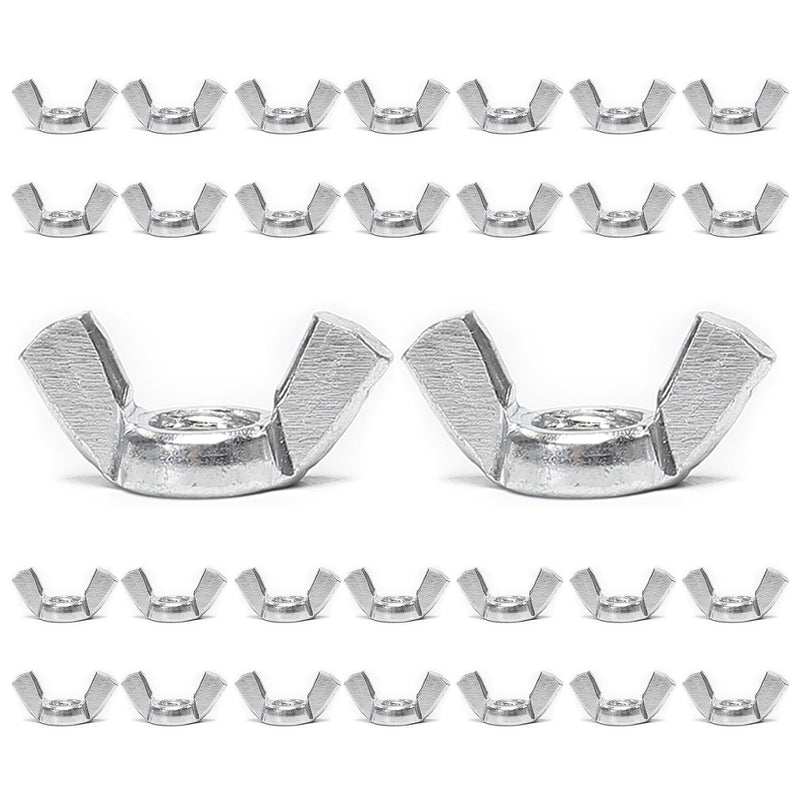 [Australia - AusPower] - 30 PCS 5/16-18 Wingnuts, Carbon Steel Wing Nuts Silvery Zinc Plated Fasteners Parts Butterfly Nut (Silvery, 5/16-18) 