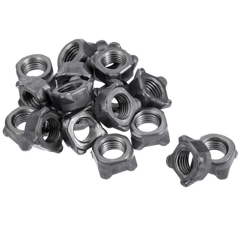 [Australia - AusPower] - uxcell Weld Nuts, M16 Square UNC Carbon Steel Machine Screw Gray 20Pcs 