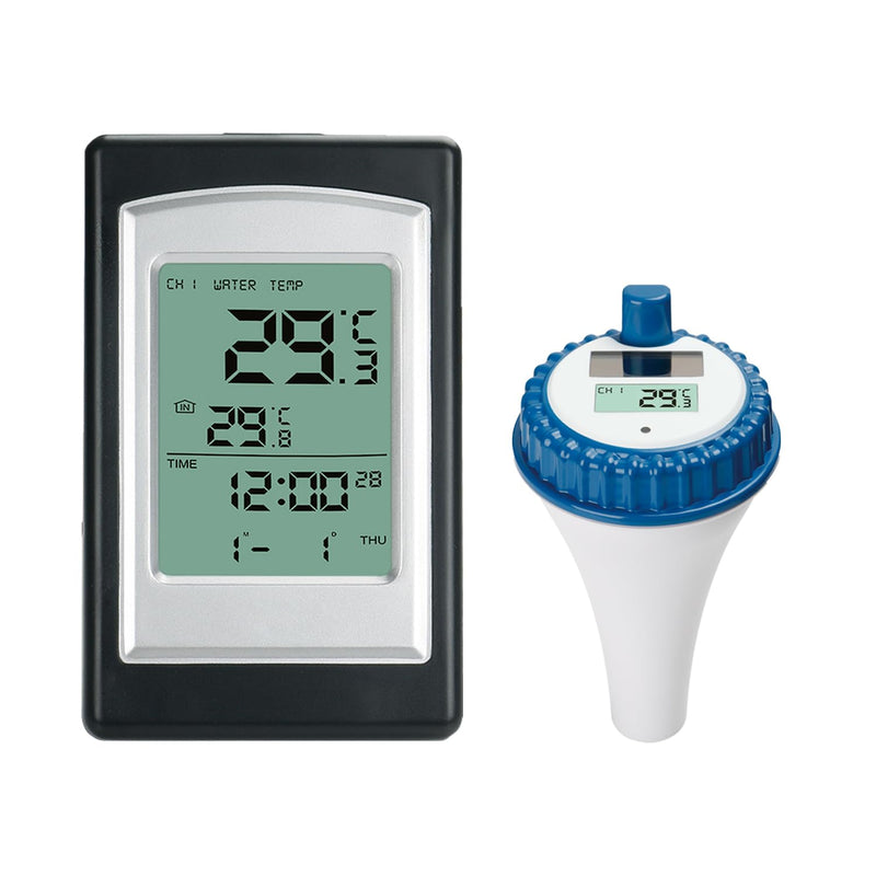[Australia - AusPower] - Pool Wireless Digital Thermometer, Outdoor Solar Pool Thermometer, Floating and Easy to Read, Suitable for Pools, Bathtubs, Fish Tanks, Ponds 