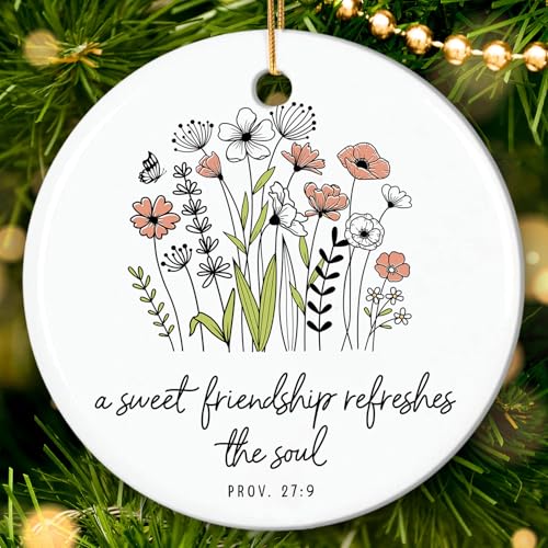 Best Friend Ornaments for Women - Christian Friendship Gifts for Women