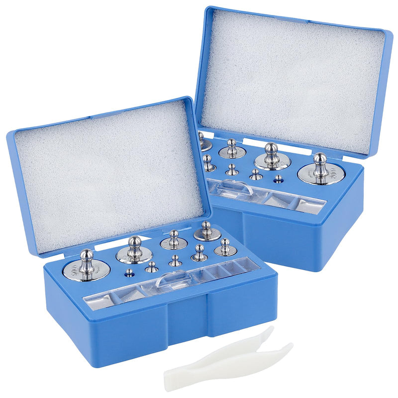 [Australia - AusPower] - FUNSUEI 34 PCS 211g Calibration Weight Set, Precision 10mg-100g Scale Calibration Weight, Small Gram Weight Set for Digital Scale, Chrome Finish, Silver 