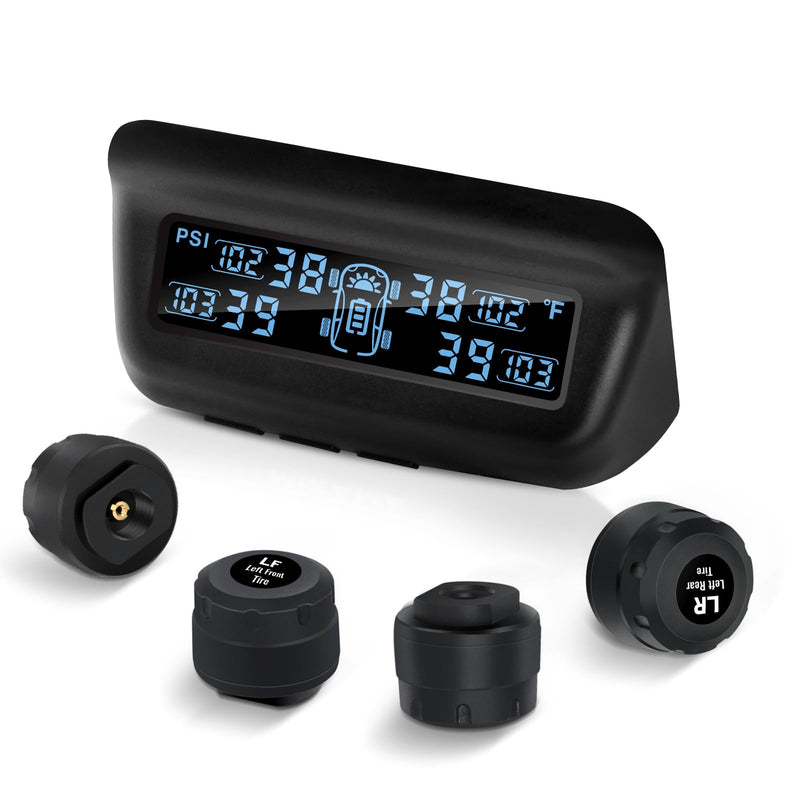 [Australia - AusPower] - Masoll Tire Pressure Monitoring System, RV/Trailler TPMS with Solar Charging & Auto Calibration, M13 LCD Display tpms 4 sensors (0-87PSI) 