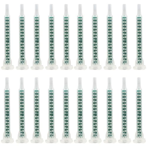 Mixing Nozzle for AB Glue Gun, 50 Pack Epoxy Resin Static Mixing Nozzle, Applicator for AB Gun Static Mixer Resin Mixing Tip 50ml/1.7oz (1:1/1:2 Ratio)