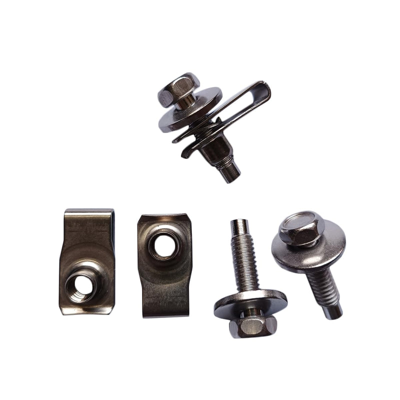 [Australia - AusPower] - 5/16"-18 x 1-3/16" Long 1/2" Hex 7/8" Washer Stianless Steel Body Bolts &Long U-nut Clips 20Sets(20+20Pcs) 5/16"-18x1-3/16"+7/8" Washer SS+Long Clip on nuts Silver 20 