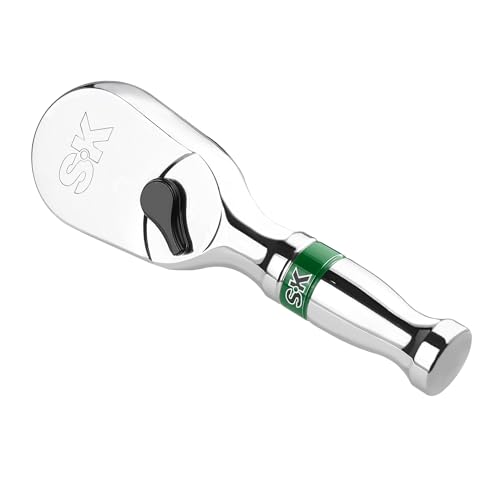 SK 3/8-inch drive stubby ratchet handle with 90-tooth pear head in alloy steel