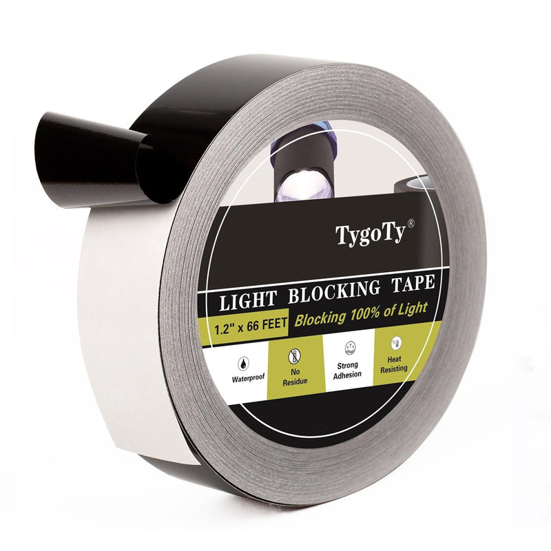 1.2 inch X 66 FT Blackout Tape, 100% Light Blocking, LED Cover Shading